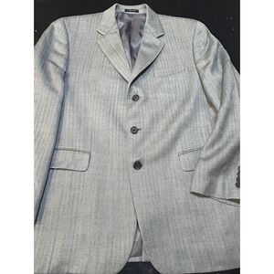 Lauren Ralph Lauren Herringbone Silk Wool Blazer Sport Coat 42R Preppy Old Money